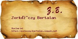 Zorkóczy Bertalan névjegykártya